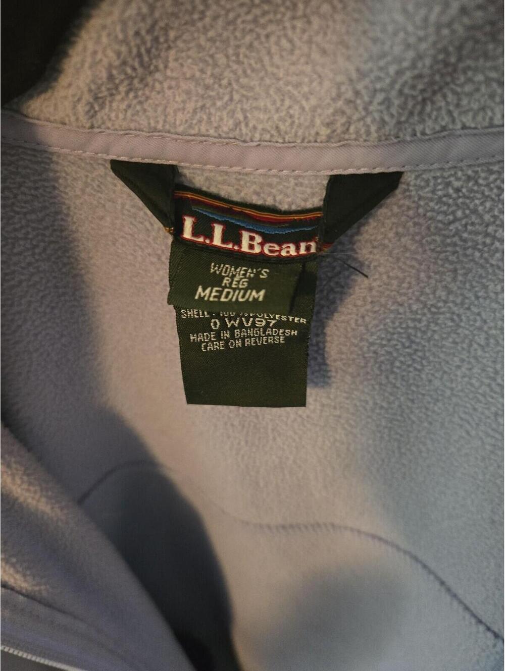 L.L. Bean Women's Full-Zip Fleece Jacket in Periwinkle Blue Medium - Picture 2 of 5